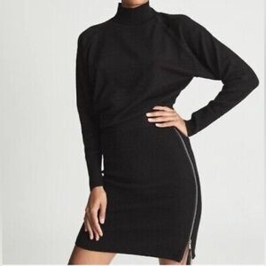 REISS Gabby Long Sleeve Wool Blend Sweater Dress